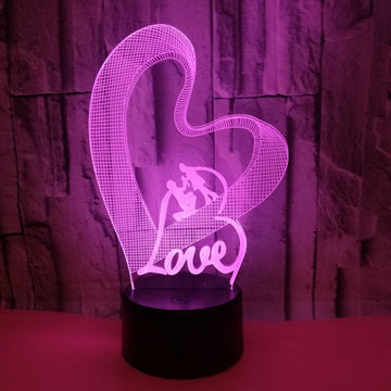 Acrylic Love LED Night Light