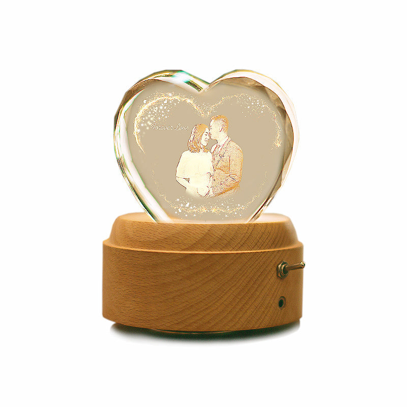 Custom Heart Crystal Music Box