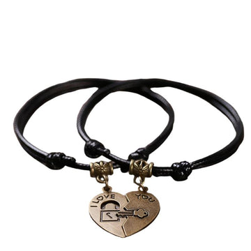 Couple Rope Heart Bracelet