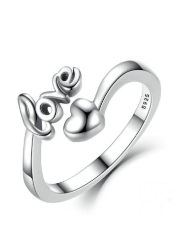 Silver Love Ring