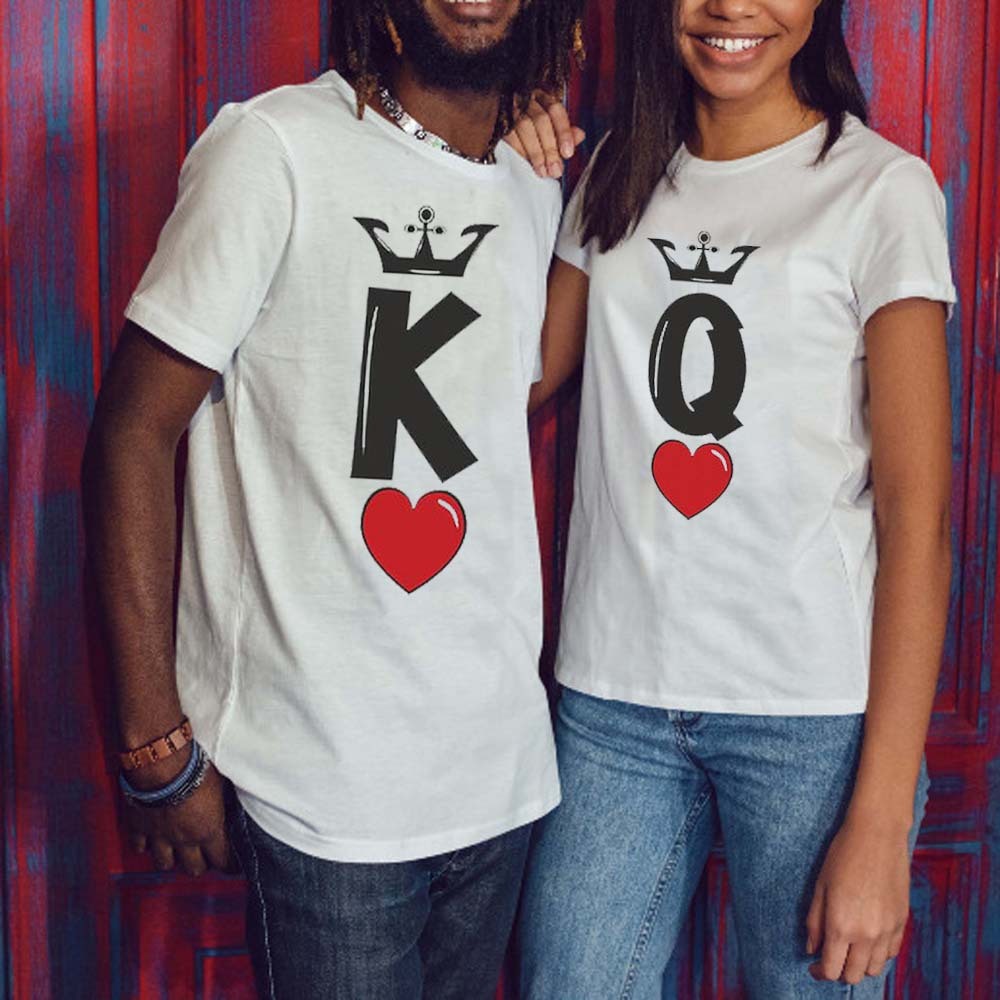 King & Queen Crown Couple Shirt