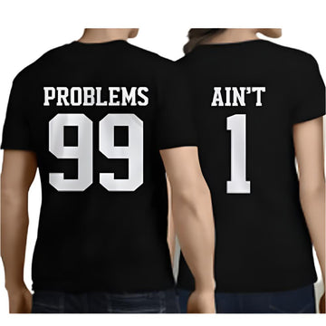 Cotton Number Couple T-Shirt