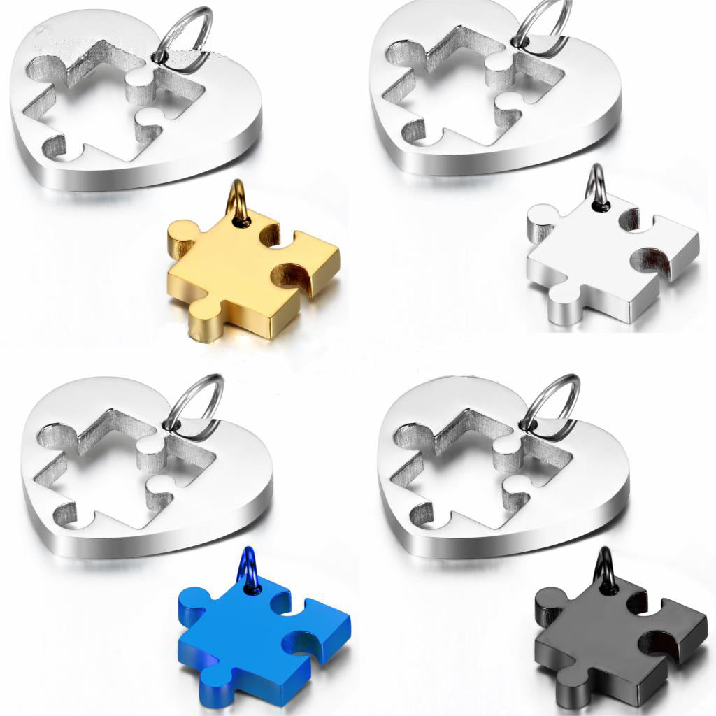 Love Puzzle Couple Pendant