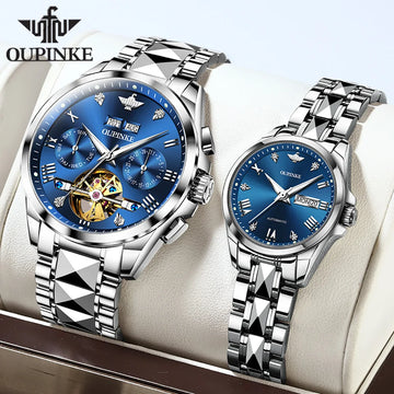 OUPINKE Luxury Automatic Mechanical Couple Watches – Waterproof Pair