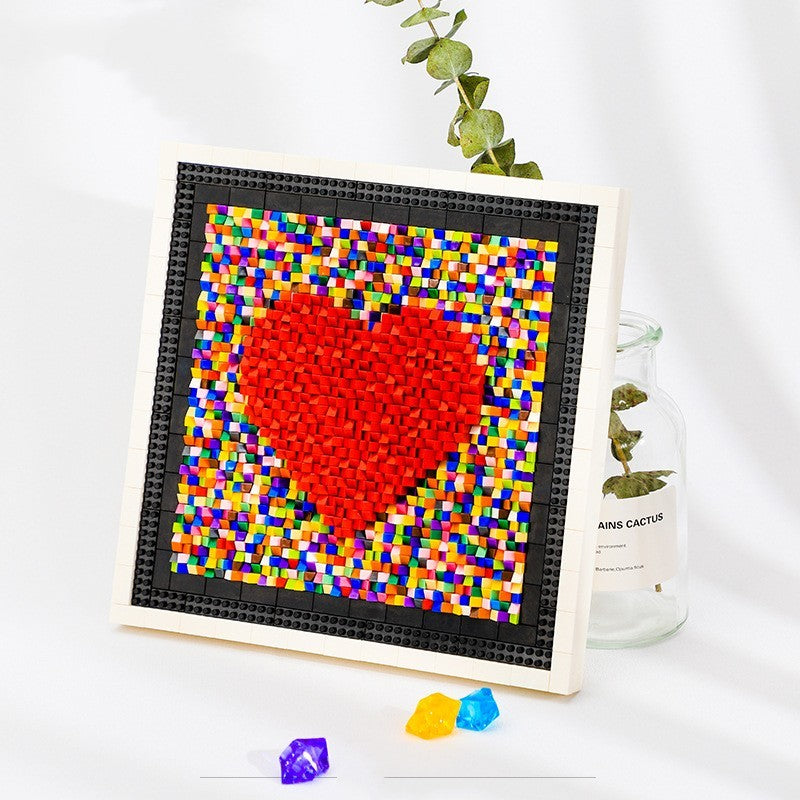 Couple DIY Heart Pixel Art