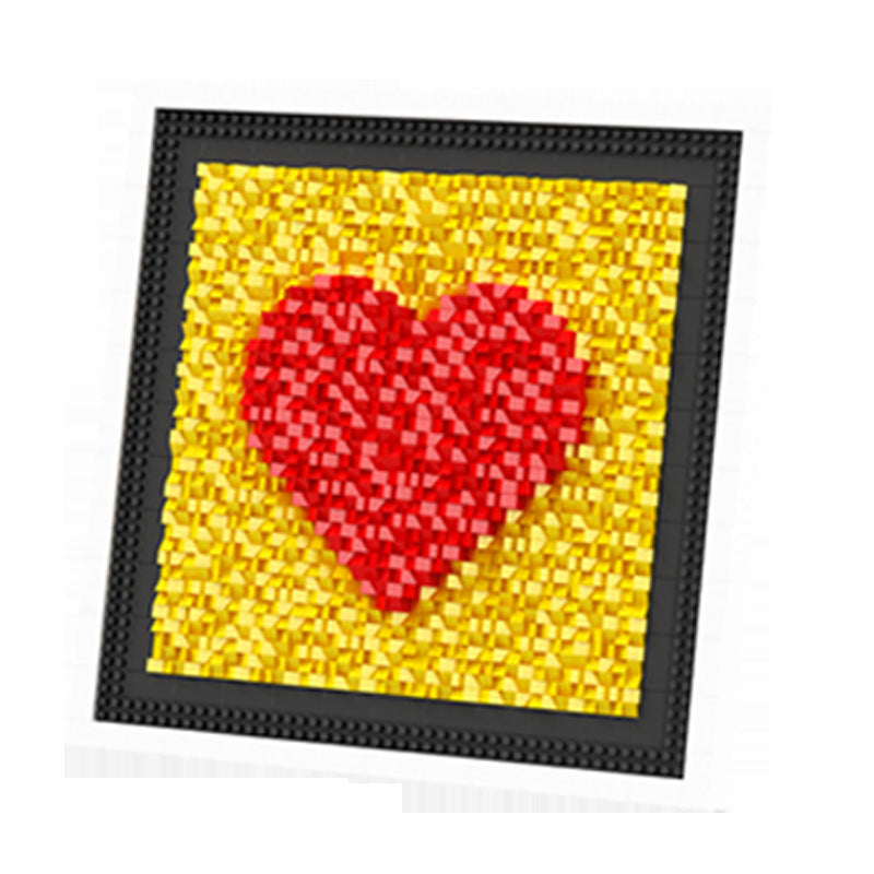 Couple DIY Heart Pixel Art