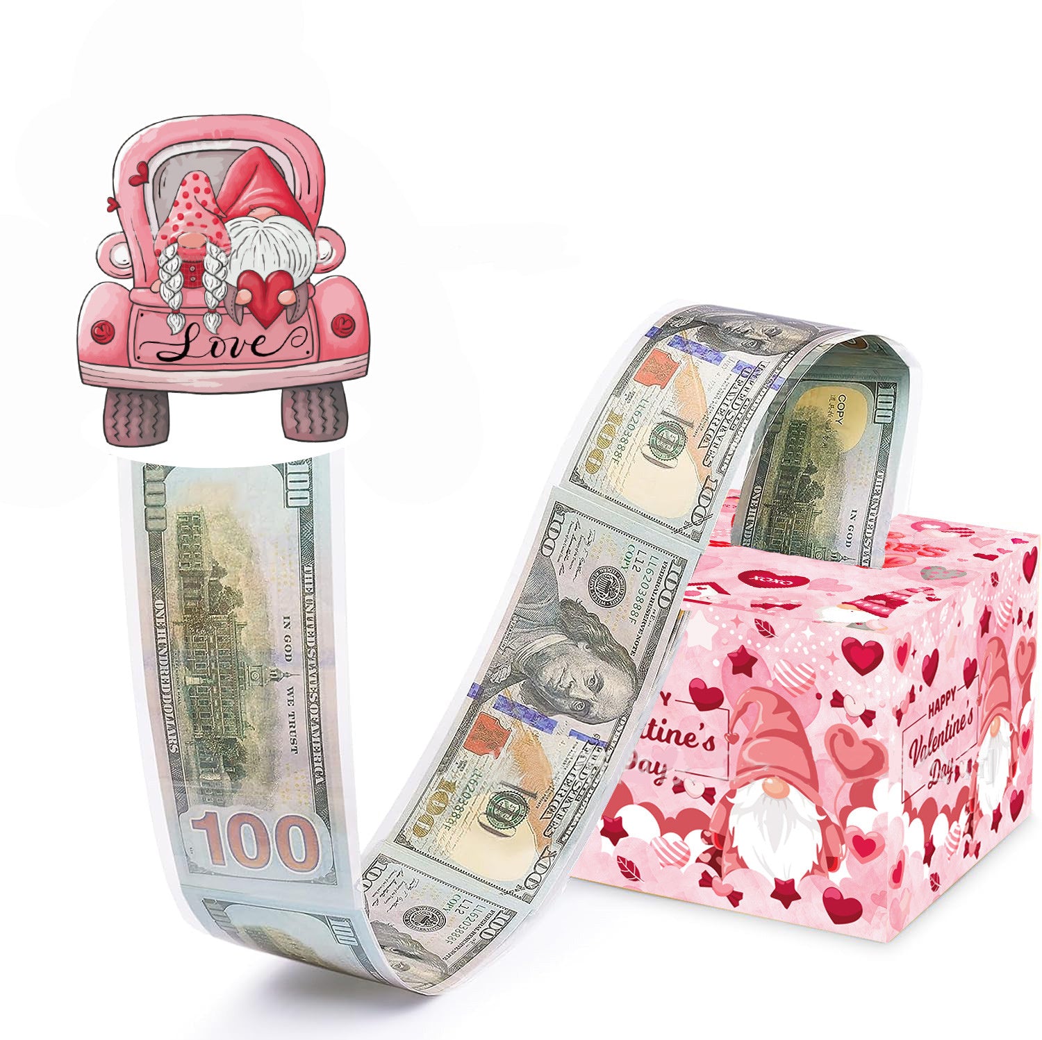 love gift surprise box with cash